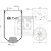 Mech pneumatického pruženia, vzduchové pruženie FEBI BILSTEIN 20422