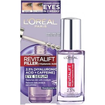 L'Oréal Revitalift Filler očné sérum s kyselinou hyalurónovou 20 ml