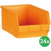 ArtPlast Plastové boxy BASIC, 146 x 237 x 124 mm, 24 ks, žltooranžová