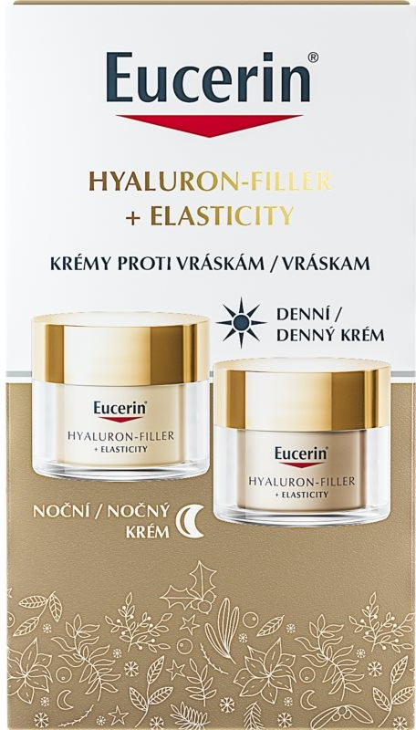 Eucerin Hyaluron-Filler Hyaluron-Filler + Elasticity spevňujúci denný krém proti vráskam 50 ml + Hyaluron-Filler + Elasticity spevňujúci nočný krém proti vráskam 50 ml darčeková sa