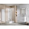 Ravak SUPERNOVA ASBP3 rohový sprchový box 80x80 cm,Číre/Biely,posuvné dvere+Cleaner 83644112Z1