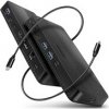 AXAGON HMC-U4, USB4 40Gbps dock, 3x USB-A, 2x USB-C, HDMI a DP 8K/30Hz, RJ-45, SD/mSD, audio, PD 100W, kábel USB-C 80cm