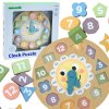 Tooky Toy Montessori tabuľa - Hodiny a tvary