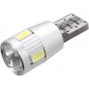 Žiarovka 6 SMD LED 12V T10 s rezistorom CAN-BUS ready biela