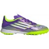 Detské turfy adidas, F50 LEAGUE TF J fialová,biela,reflexný neón, 36 2/3