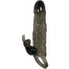 Baile - brave man penis cover with rabbit black 16.5 cm