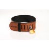 Obojok s zámkom hnedý L Primal Bond Whips