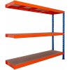 Trestles Regál prídavný 1800 x 1800 x 600 mm 3 police oranžová modrá