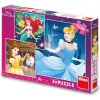 DINO Disney princezny Popelka Ariel a Bella 3x55 dielov