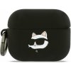 Karl Lagerfeld 3D Logo NFT Choupette Head silikónové puzdro pre AirPods Pro 3, čierne 57983128164