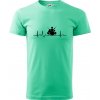 EKG bubeník - Klasické pánske tričko vyššej gramáže - 3XL ( Mätová )