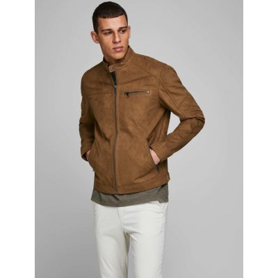 Jack & Jones pánska bunda JJEROCKY 12147218 Cognac