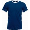 Granatowa koszulka męska Ringer Fruit of the Loom modrá 3XL Fruit of the Loom 5904882125910
