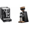 La Pavoni Mini Cellini, black + Eureka Mignon Single Dose PRO, Black & Oak