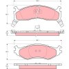 Sada brzdových platničiek kotúčovej brzdy TRW Automotive Aftermarket GDB1158