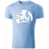 T-ričko Forest pánske tričko Farba trička: Nebeská Modrá, Farba potlače: Biela, Veľkosť: XS