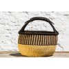 Hammershus Fairtrade Okrúhly bolga kôš premium z Ghany, rôzne farby, 40 cm Barva: Přírodní a černá