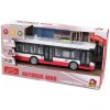 Autobus MaDe s pohonom na zotrvačník, plastový, so zvukom, 26 cm, viacfarebný