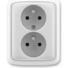 ABB, s.r.o. Tango - 5512A-2349 S - Zásuvka dvojnásobná; šedá