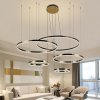 NEDES J4372/G Závesné LED svietidlo s diaľkovým ovládačom 220W, 3000K-6500K, 12500lm, IP20, zlatá