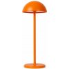 LUCIDE 15500/02/53 JOY vonkajšia dotyková stolná lampička LED V320mm 1,5W/188lm 3000K IP54 oranžová, nabíjateľná batéria, USB kábel