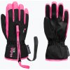 Detské lyžiarske rukavice Reusch Ben black/ knockout pink