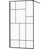 MEXEN - KIOTO Sprchová zástena WALK-IN 70x200 cm 8 mm, čierna, čierny vzor 2 800-070-101-70-78
