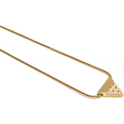 BeWooden Náhrdelník s dreveným detailom virie necklace triangle JWN7