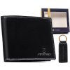 Pánska kožená peňaženka Peterson PTN SET-M-N994-GVT čierna 12,5 x 9,5 x 2 cm