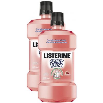 Listerine Ústna voda 2 x 250ml Smart Rinse Berry 250ml