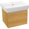 Kúpeľňová skrinka s keramickým umývadlom Laufen Naturel Project 52,5x40x45,3 cm dub medový mat PROJECT60DM