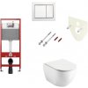 Tece Sada modulu pre sadrokartónové dosky, toaleta EBS Urban City Rimless, sedadlo a biele tlačidlo 1 set
