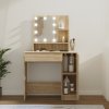 Toaletný stolík s LED dub sonoma 86,5x35x136 cm-ForU-808813