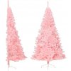 vidaXL Umelý vianočný polovičný stromček s podstavcom ružový 240cm PVC