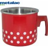 Metalac smaltovaný mliekovar 16 cm/2 L červená bodka (Smaltovaný mliekovar 2 L červená bodka )