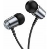 Slúchadlá Hoco Wire Earphones Jack 3,5 mm With Microphone M108 Metal Gray