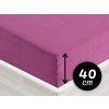 Froté napínacie prestieradlo na extra vysoký matrac FR-009 Orgovánové 200 x 200 - výška 40 cm