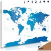 Obraz na korku modrá mapa sveta so štátmi