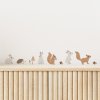 Funlife Samolepky na stenu pre deti lesné zvieratá 10 x 5 cm