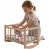Baby Mix Drevená postieľka-kolíska pre bábiky s obliečkami owl