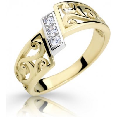 Danfil zlatý prsteň DF2374 zo žltého zlata s briliantom