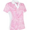 Callaway Stencil Floral Womens Cheeky Pink S Polo košeľa