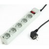 Gembird přepěťová ochrana napájecí lišta 5 zásuvek 1,8 m bílá (SPG3-B-6C)