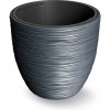Prosperplast Kvetináč s vkladom FURU antracitový, variant 39 cm