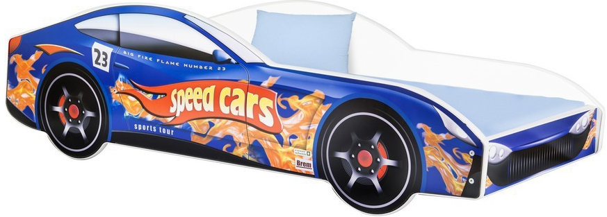 Amila Cars modrá s matrací