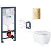 Grohe Rapid SL - Set predstenovej inštalácie, klozetu, dosky SoftClose, tlačidla Skate Cosmopolitan a súpravy na vhadzovanie tabliet, Cool Sunrise SANI11BB4163