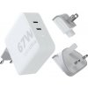 Cestovná nabíjačka Xtorm XVC2067 GaN Ultra 67 W s káblom USB-C PD 100 W - Biela