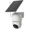 NEDIS IP kamera dobíjecí/ venkovní/ IP65/ Wi-Fi/ 1080p/ PIR senzor/ USB-C/ microSD/ noční vidění/ Android/ iOS/ bílá