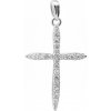 Šperk Holíč Kamienkový strieborný prívesok krížik TM15