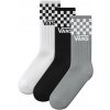 Unisex ponožky Vans, CLASSIC CHECK CREW čierna,biela,sivá 9.5-13